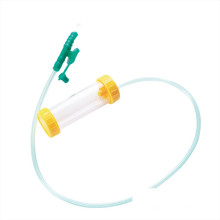 Extractor de mucosidad médica desechable, contenedor de moco transparente con catéter de succión 6-18FR, 25 ml